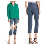 L'Agence L’Agence Jordan Straight Leg Jeans Size 24 Ripped Distressed High Waist Crop Photo 1