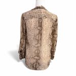 Willi Smith Sheer Snake Motive Blouse W/ Brown Faux Leather Ties Size S. Photo 3
