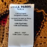 Stella Pardo Paris Talia Crochet Striped Open Knit Flared Pointelle Skirt Sz S Brown Photo 7