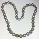 Honora 925 Genuine Cultured Freshwater Elegant Pearl Necklace Green Photo 3