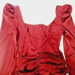 MORE TO COME Blaire Mini Dress in Wine Small Red Photo 9