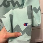 Champion Teal / Aqua All Over Print Crewneck Photo 3