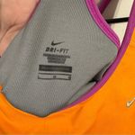 Nike Orange Fitted Tank Top with Purple Trim Photo 2