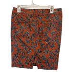 Anthropologie Pilcro & The Letterpress Orange Paisley Denim Jean Skirt Sz 27 Photo 1