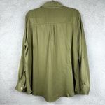 Marc New York  Top Womens 1X Green Blouse‎ Lace Up Roll Tab Office Minimalist Photo 4