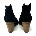 Club Monaco Club‎ Monaco Size 8 Boot Black Suede 3" Heel Side Zip Ankle Bootie Winter Round Photo 3