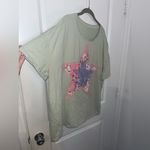 Source Unknown Layered Fabric Star Patchwork MintGreen Oversized T Shirt Y2K Indie Americana XL Photo 8