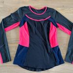 Lululemon Trail Bound Long Sleeve Shirt pink black blue size 8 Photo 0