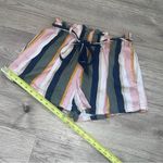 Hollister Y2K Striped High Rise Shorts with Elastic waist and belt tie Size S Photo 7