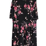 Torrid  Size 4 Black Floral Jersey Knit Skater Mini Dress Photo 1