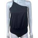 Lulus Lulu’s Asymmetrical Strap Blouse Top Bodysuit Photo 4