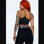 Princess Polly Belinda Black Cropped One Shoulder Tank Top 4 Photo 3