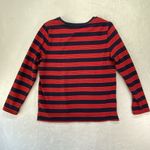Gap top Womens M Red Blue Striped Crew Neck Long Sleeve Shirt cotton Photo 7