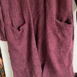Old Navy long maroon and black cardigan sweater Photo 2