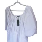 Nasty Gal NWT  Puff Sleeve Mini Dress White 2 Cottagecore Milkmaid Coquette Bride Photo 4