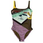 Tory Burch Women’s Multicolor Dive Pool Pelican One Piece Swimsuit Size M Photo 1