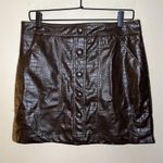 House of Harlow 1960 Snake Print Faux Leather A-Line Mini Skirt Size 8 Photo 1