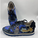 Coach  "Sharky" Shark Fashion Sneaker Runner Shoes Size 6.5 Blue/Grey Rare Womens Photo 0