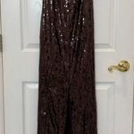 NWT Retrofete Ember Strapless Sequin Maxi Dress in Dark Chocolate Size XS Brown Photo 7