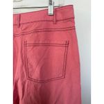 Kate Spade  High Rise Wide Leg Pink Pants Contrast Stitch Trousers Size 12 Photo 5