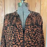 Chico's Spa by Back Patch Graphic Embellished Zip Up Sweater -Size 2 / Large Photo 2
