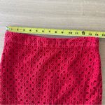 J.Crew The Pencil Skirt Size 4 Red Eyelet 100% Cotton Cotton Lined Embroidered Photo 8