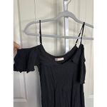 SO  Black Dress Off Shoulder Ruffle Tiered Casual‎ Sundress Summer Small Photo 1