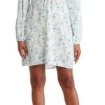 Bobeau Floral Bohemian Long Sleeve Ruched Women Medium Cottagecore fairy dress Photo 0