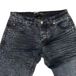 Saint Laurent  Paris blue and black leopard print jeans Photo 1