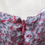Naked Zebra Animal Print Red Satin Dress Photo 6