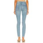 Mother Denim The Seamed Swooner Hover Blowing Kisses Blue Skinny Jeans Size 27 Photo 2