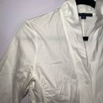 Antonio Melani White Collared V-neck Blouse 3/4 Sleeve Preppy Women's size XS Photo 2