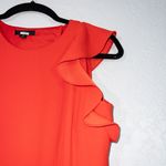 J.Crew New Bright Cerise Red Ruffle Crape Jumpsuit Size 0 Photo 2