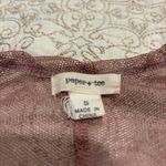 Paper + Tee Paper Tee Women’s Lace Cardigan in Soft Pink Size Small Photo 7