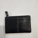 Fossil Vintage Y2K Black Card Holder Folding Zip Minimalist Snap Leather Wallet Photo 1