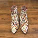 Betsey Johnson  Booties Womens 6.5 white pink side zip Cait boots Photo 1