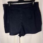Leith Classic Black High-Waisted Casual Shorts Summer Lightweight Cotton Blend Photo 2