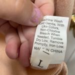 Hipster Row Large Cardigan women’s pale peach w black fring45 Orange Photo 3