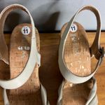 KORKS Wedge Heel Sandals Size 11 Cream Beige‎ Strappy Buckle Studded NEW Tan Photo 4