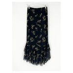 ZARA NWT  Tulle Ruffle Floral Maxi‎ Skirt S Photo 2