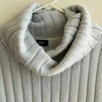 Lord & Taylor Periwinkle Cowl Neck Knit Sweater, Size Medium Gray Photo 8