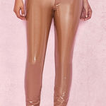 House Of CB  Glossy Tie Dye Tan Skinny Pants Photo 0