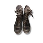 Earth Spirit Madera Black Lace Up Faux Fur Leather Side Zip Boots Sz 10 Photo 1