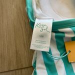 Kona Sol  Women’s Turquoise Striped One-Piece Swimsuit Sz 16W Photo 6