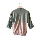 Splendid Cowl Neck Turquise White Ombre Loungewear Quarter Length Sleeves SZ M Photo 4