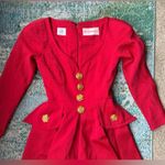 Vintage Riff’s custom red rosette button dress, size small Photo 4