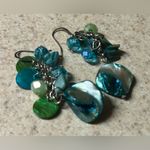 Colorful Teal Abalone | Sea Glass Dangle Earrings Blue Photo 4
