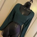 Aerie Women's XL OFFLINE Green LS Crop Photo 1