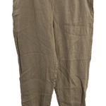 J Jill Tan Linen Slim Crop‎ Pure Jill Pant Size Small Photo 0