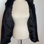 Vegan Leather Moto Jacket Quilted Statement Gold tone hardware Black Size M Photo 7